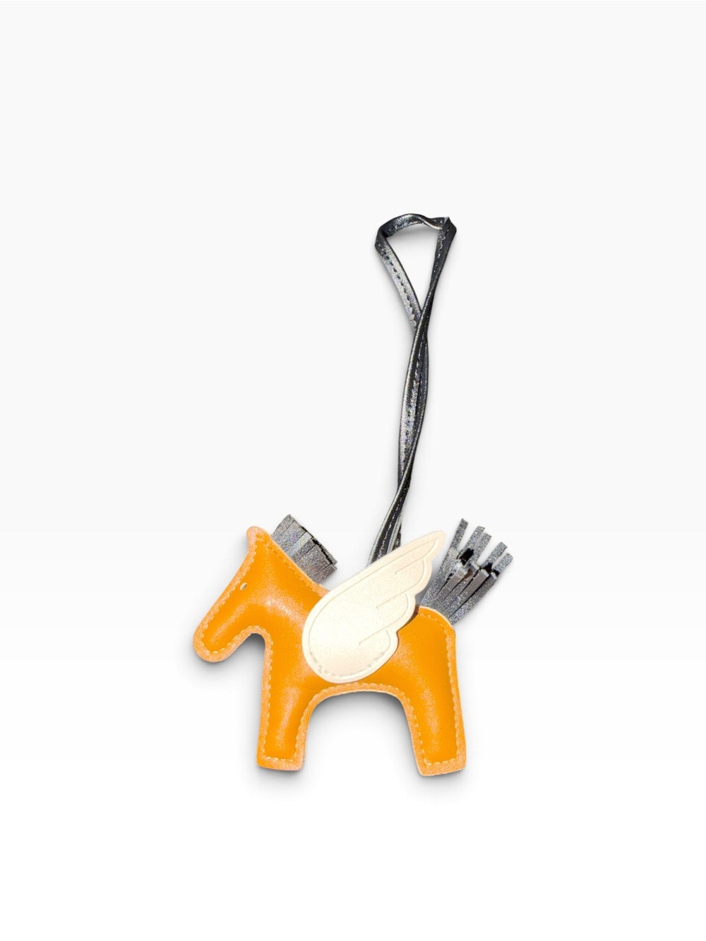 Kids Orange Winged Horse Plush Bag Charm